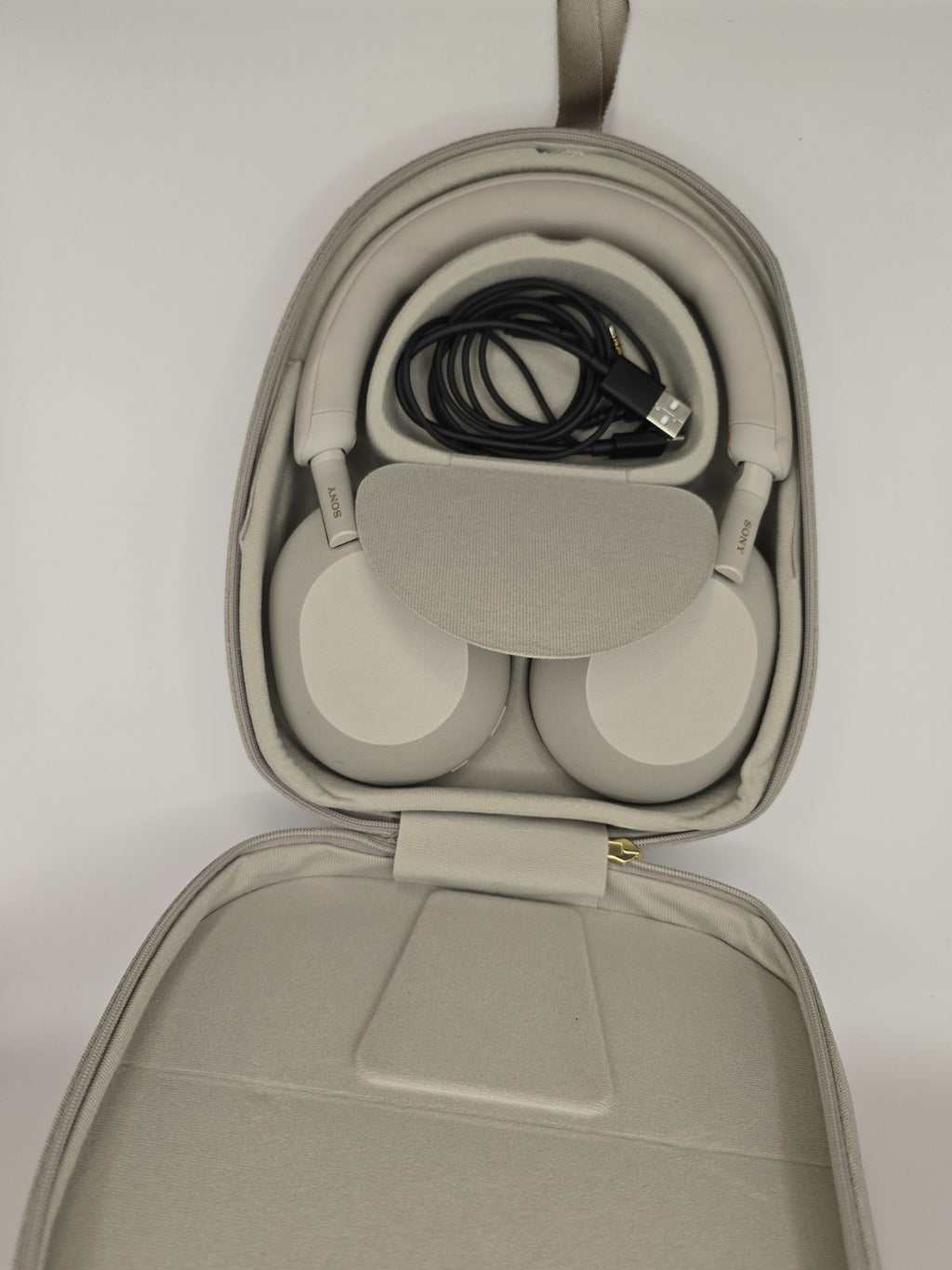 Sony WH-1000XM5 Wireless Over-the-Ear Headphones - Silver/Beige